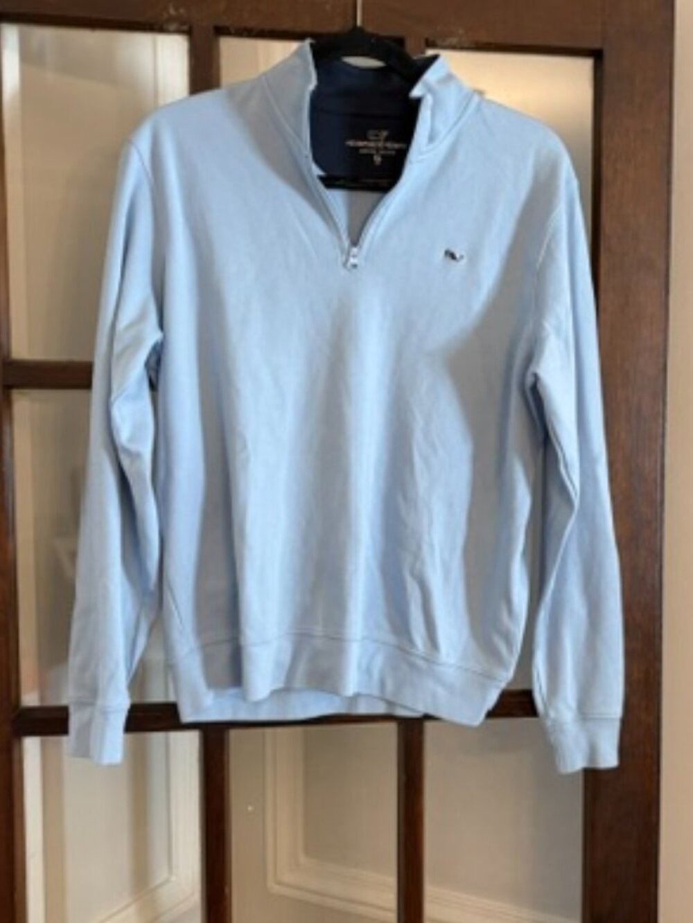 Vineyard Vines Quarter Zip Pullover in Light Blue, Size XL